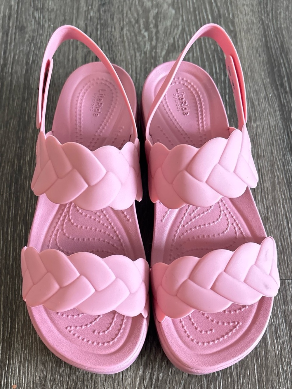 Crocs Brooklyn Woven Water Resistant Wedge Sandal Women’s Size 10 - Pink